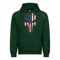 Forest Green the punisher american flag Urban Hoodie - artisFamous