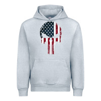 Heather Grey the punisher american flag Urban Hoodie - artisFamous