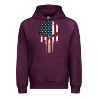 Mauve Wine the punisher american flag Urban Hoodie - artisFamous