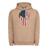 Pigment Burro the punisher american flag Urban Hoodie - artisFamous