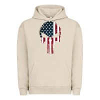 Pigment French Oak the punisher american flag Urban Hoodie - artisFamous