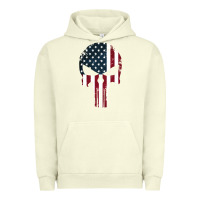 Pigment Pistachio the punisher american flag Urban Hoodie - artisFamous