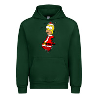 Forest Green Homer Claus Christmas Urban Hoodie - artisFamous