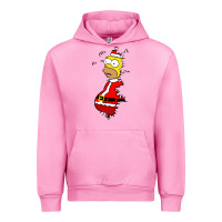 Fuchsia Pink Homer Claus Christmas Urban Hoodie - artisFamous