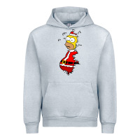 Heather Grey Homer Claus Christmas Urban Hoodie - artisFamous