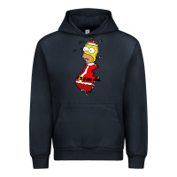 Navy Homer Claus Christmas Urban Hoodie - artisFamous