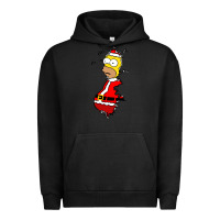 Pigment Black Homer Claus Christmas Urban Hoodie - artisFamous