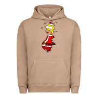 Pigment Burro Homer Claus Christmas Urban Hoodie - artisFamous