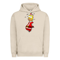 Pigment French Oak Homer Claus Christmas Urban Hoodie - artisFamous