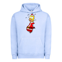 Pigment Grape Ice Homer Claus Christmas Urban Hoodie - artisFamous