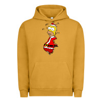 Pigment Peanut Butter Homer Claus Christmas Urban Hoodie - artisFamous