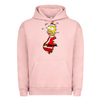 Pigment Salmon Homer Claus Christmas Urban Hoodie - artisFamous