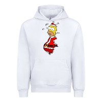 White Homer Claus Christmas Urban Hoodie - artisFamous