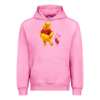 Fuchsia Pink Winnie the Pooh Piglet Urban Hoodie - artisFamous