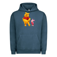 Pigment Midnight Navy Winnie the Pooh Piglet Urban Hoodie - artisFamous