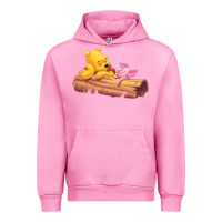 Fuchsia Pink Winnie the Pooh Piglet Urban Hoodie - artisFamous