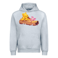Heather Grey Winnie the Pooh Piglet Urban Hoodie - artisFamous