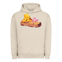 Pigment French Oak Winnie the Pooh Piglet Urban Hoodie - artisFamous