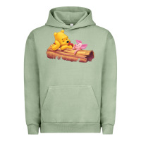 Pigment Oil Green Winnie the Pooh Piglet Urban Hoodie - artisFamous
