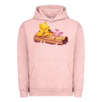 Pigment Salmon Winnie the Pooh Piglet Urban Hoodie - artisFamous