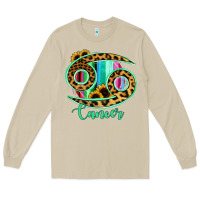 Mushroom Cancer Zodiac Sign Sunflower Leopard Serape Long Sleeve Tee - RanaPortraitStore