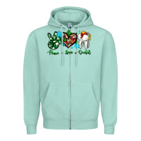 Seafoam peace love dental for Christmas Zipper Hoodie - AdoDesignShop