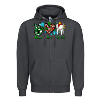 Smoke peace love dental for Christmas Zipper Hoodie - AdoDesignShop