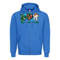 True Royal peace love dental for Christmas Zipper Hoodie - AdoDesignShop