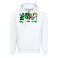 White peace love dental for Christmas Zipper Hoodie - AdoDesignShop