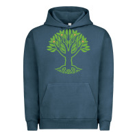 Pigment Midnight Navy Maharishi International College Urban Hoodie - artisFamous