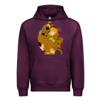 Mauve Wine Scooby Doo and Shaggy Urban Hoodie - artisFamous