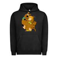 Pigment Black Scooby Doo and Shaggy Urban Hoodie - artisFamous