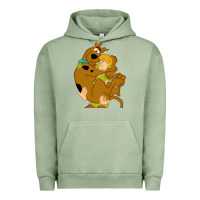 Pigment Oil Green Scooby Doo and Shaggy Urban Hoodie - artisFamous