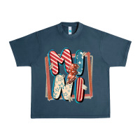 Midnight Navy 4th of July mini with lightning bolt Urban Heavy Tee - FaDigitalArtStudio