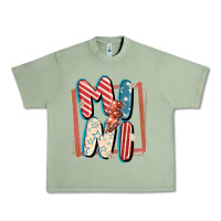 Oil Green 4th of July mini with lightning bolt Urban Heavy Tee - FaDigitalArtStudio