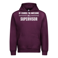 Mauve Wine i'm awesome i'm a supervisor Urban Hoodie - artisFamous