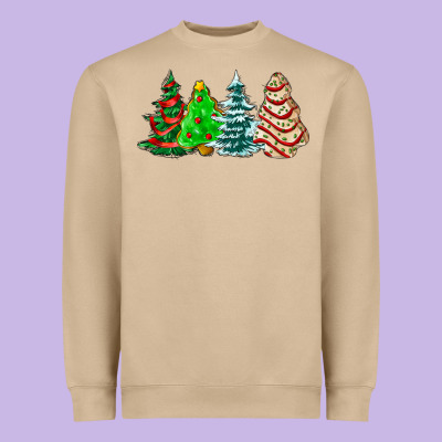 Christmas Tree Cakes And Christmas Trees  Ado Heavyweight Sweatshirt Designed By Adodesignshop
