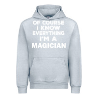 Heather Grey i know everything i'm a magician Urban Hoodie - artisFamous