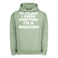 Pigment Oil Green i know everything i'm a magician Urban Hoodie - artisFamous