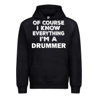 Black i know everything i'm a drummer Urban Hoodie - artisFamous