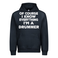 Navy i know everything i'm a drummer Urban Hoodie - artisFamous