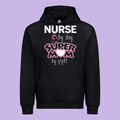 Nurse By Day Super Mom By Night Urban Hoodie Designed By Artisfamous