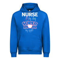 Cobalt nurse by day super mom by night Urban Hoodie - artisFamous