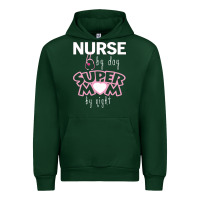 Forest Green nurse by day super mom by night Urban Hoodie - artisFamous