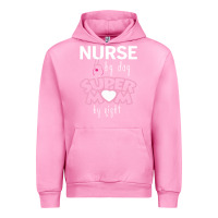 Fuchsia Pink nurse by day super mom by night Urban Hoodie - artisFamous