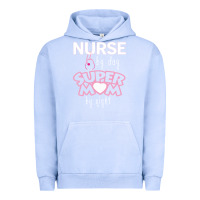 Pigment Grape Ice nurse by day super mom by night Urban Hoodie - artisFamous