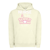 Pigment Pistachio nurse by day super mom by night Urban Hoodie - artisFamous