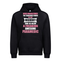 Black never underestimate mommy paramedic Urban Hoodie - artisFamous