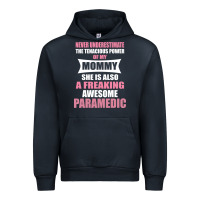 Navy never underestimate mommy paramedic Urban Hoodie - artisFamous