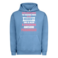 Pigment Pebble Blue never underestimate mommy paramedic Urban Hoodie - artisFamous